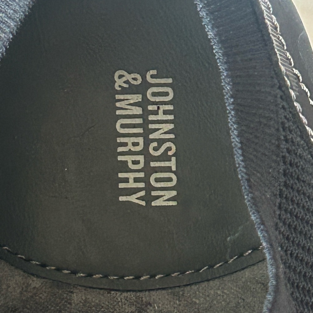 DUNCAN PLAIN TOE MEN'S SHOES SIZE 10.5 M Black KNIT JOHNSTON MURPHY - Picture 3 of 7